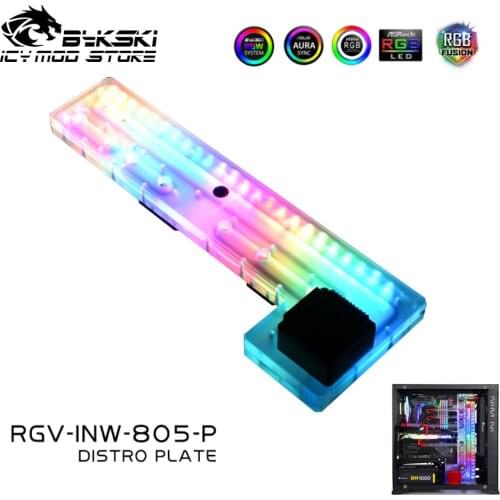 Bykski Waterway Board Reservoir Liquidcooling System Water Tank Acrylic Tranperant for INWIN 805 RGV-INW-805-P
