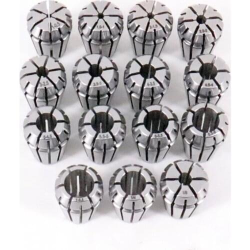 ER11 Collet Set 15pc/set ER Collet Metric And Inch