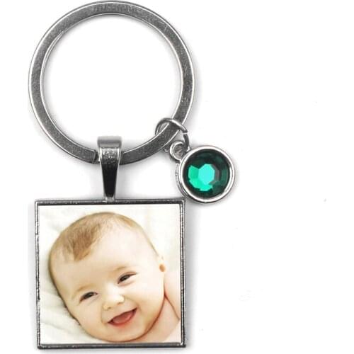 Handmade Personality Photo Family Photo Baby Child Dad Mom Brothers Sisters Grandparents Keychain Handmade Private Customizeds