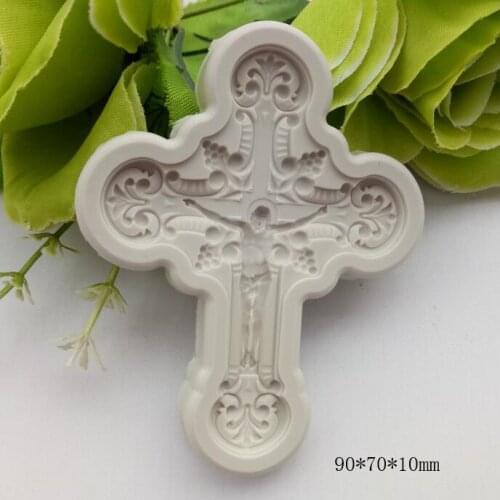 Cake Tools cross silicone mold Decorating Cupcake decorating Gumpaste fondant cake tool mould