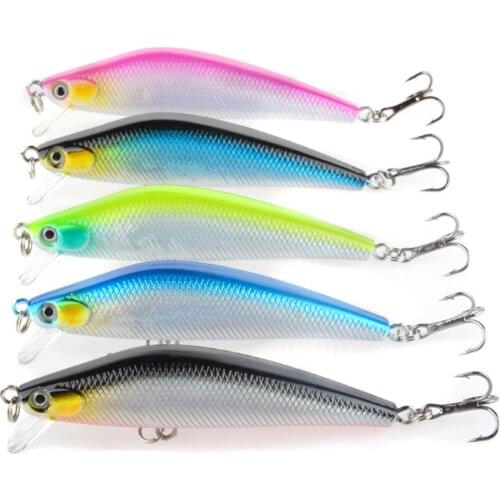 1PCS 7.5cm 7g Lifelike Minnow Fishing Lure Artificial Hard Plastic Baits With Treble Hooks Fishing Tackle Pesca 3D Eyes