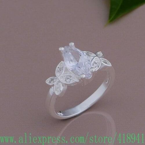 Silver Plated ring, Silver Plated fashion jewelry, lovely/transparent stone /evbanmia bwdaknka AR666