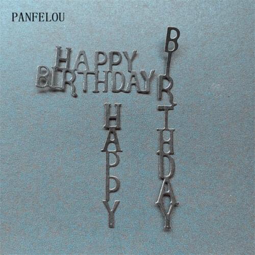 PANFELOU Metal craft A vertical bar text paper die cutting dies for Scrapbooking/DIY Easter wedding Halloween cards