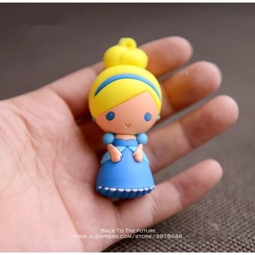 Disney Cinderella Princess 4 style Cartoon 7cm mini doll Action Figure Anime Mini Collection Figurine Toy model for children