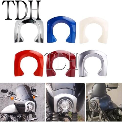 Motorbike Headlight Fairing Trim Bezel Scowl ABS 5.75'' Head Light Mask for Harley Dyna Sport FXD Fat Bob Street Bob Low Rider