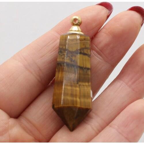 Natural Semi Precious Perfume Mini Bottle Car Air Freshener Separate Bottling For DIY Jewelry Making Necklaces Bracelets16*50mm