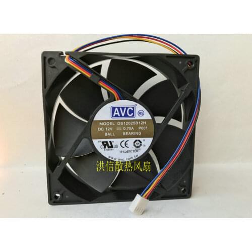 Original 12025 ds12025b12h 12V 0.75a large air volume PWM temperature control speed regulating fan