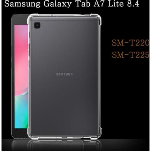 Funda Samsung Galaxy Tab A7 Lite 8.4 SM-T220 / T225 Shockproof Soft Silicone Shell Transparent TPU Airbag Protective Coque Capa
