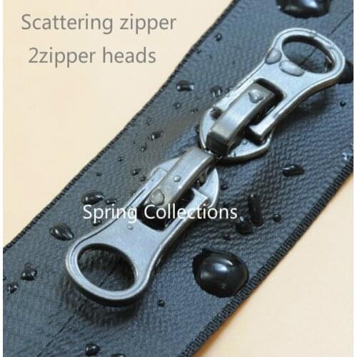Scattering zipper 5# double opening black nylon waterproof zipper for Reverse zipper for luggage,camera bag