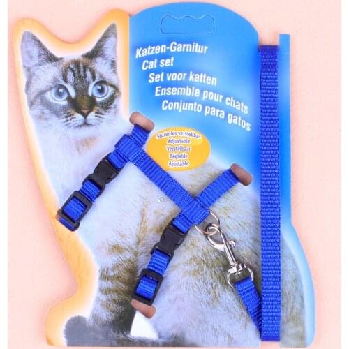 Adjustable Nylon Cat Harness and Leash Set Anti Lost Kitten Dog Halter Collar gato Cats Products for Outdoor Walking Cat harness