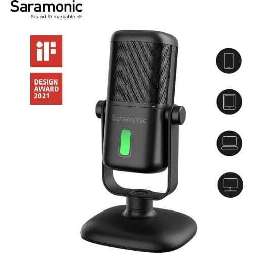 Saramonic SR-MV2000 USB Microphone Multicolor Real-time monitoring Integrated 360-degree design for Gamers Streamers Podcasters