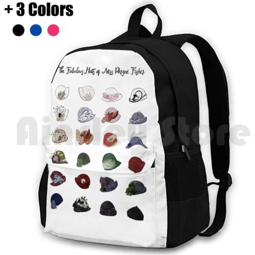 Miss FisherS Fabulous Hats Outdoor Hiking Backpack Riding Climbing Sports Bag Miss Fishers Murder Mysteries Miss Fisher Davis