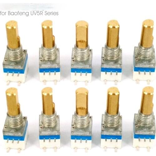 10PCS Power Knob Volume Switch Replacement for Motorola Baofeng UV5R UV-5R BF-888S Kenwood TK3107 SM318