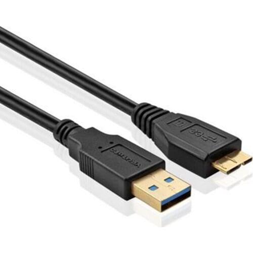 SuperSpeed USB 3.0 Type A to Micro-B Cable in Black 10 Feet