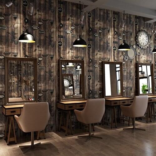 Three dimensional self adhesive wall sticker restaurant clothing shop cafe bar room decoration waterproof industrial style