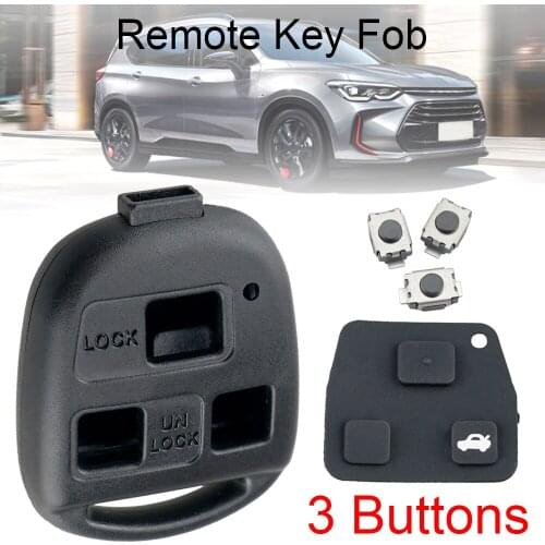 3 Buttons Universal Pad Switch Remote Car Key Shell Case Fit for Toyota RAV4 Yaris Prado Corolla Land Cruiser Previa Tarago
