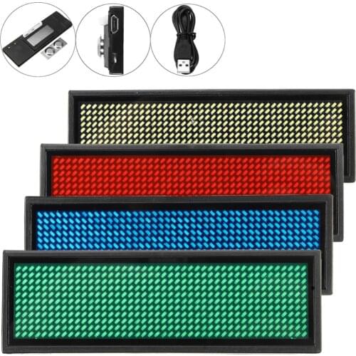 Top Quality Led Name Tag Mini LED Digital Programmable Rechargeable Scrolling Message Tag Badge Sign For Festival Event#290021