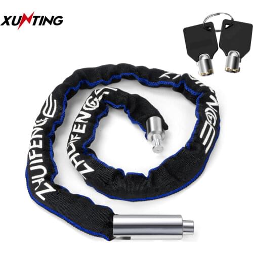 Xunting Bicycle Lock Safe Metal Anti-Theft Outdoor Bike Chain Lock Security Reinforced Cycling Chain Lock Bicycle Accessories