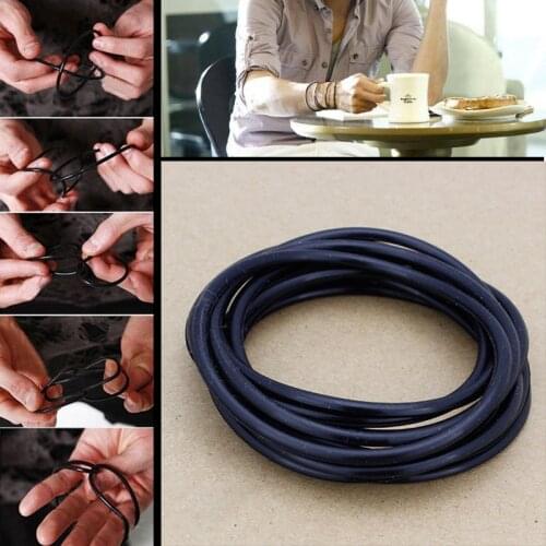 10 Pcs/set Black Silicone Rope Bracelets for Men Women Charm Simple Casual Punk Rock Unisex Bracelet Bangles Jewelry Dropship