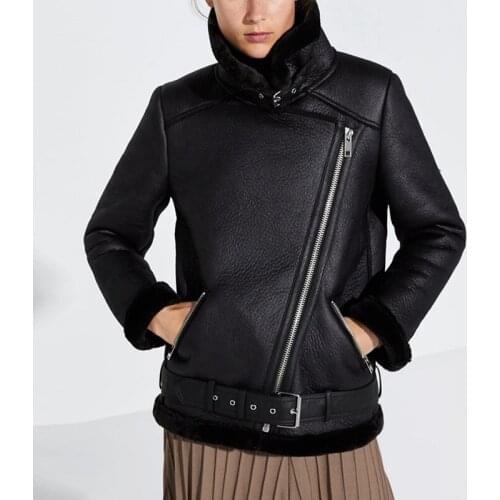 Winter Women Fur Coats European and American Vintage Warm Coats Faux Fur Leather Coats Woman Streetwear 2020 Women Clothing A898