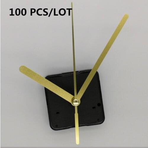 100sets Clock Mechanism 18mm shaft DIY Kit For Clock Parts Wall Clock Quartz Hand repair Quartz Clock Movement Home Decoration