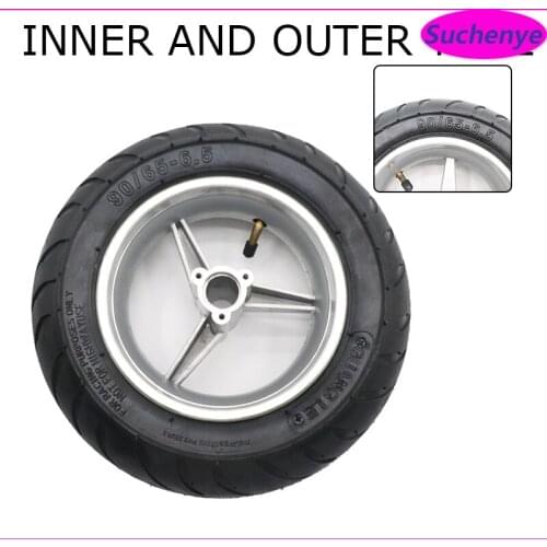 CST 11 Inch 90/65-6.5 Vacuum Tire with Alloy Hub/rim for Electric Scooter 47cc 49cc Mini Dirt Bike Scooter Mini Moto Accessories