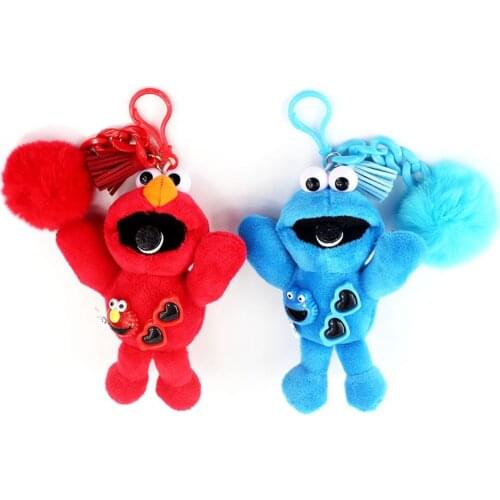 15cm Sesame Street Plush Pendant Toy keychain Soft Stuffed Dolls Gifts for children