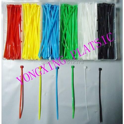 2017 freeshipping 300pcs/lot 3X100mm High Quality width2.0mm Factory Standard Self-locking Plastic Nylon66 Zip Cable Ties 6color
