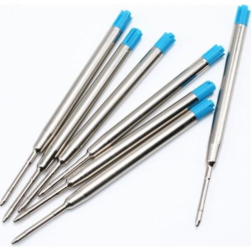 10 Pcs Roller Ballpoint Pen Refill Medium Nib Blue Color Ink Ball Pens Refill for School Office Writing Stationery