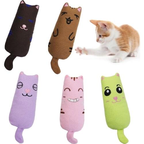 5PCS Legendog Cat Catnip Toy Bite Resistant Interactive Kitten Bite Toy Cat Chew Toy Cute Cartoon Funny Toy Training Toys