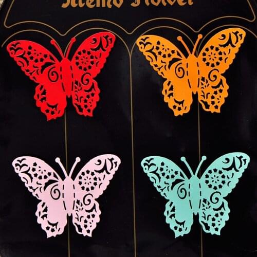 6 pieces/ lot)Hollow iron butterfly refrigerator stickers