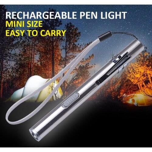 8000 Lumens Super Bright Flashlight Pen Light Mini Pocket LED Lamp Pen Torch With Pocket Clip Emergency Bicycle Light Products