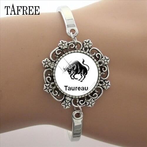 TAFREE Zodiac Sign Bracelet Lace Cancer Leo Virgo Libra Scorpio Gemini 12 Constella Simple Fashion Bracelet Jewelry XZ76