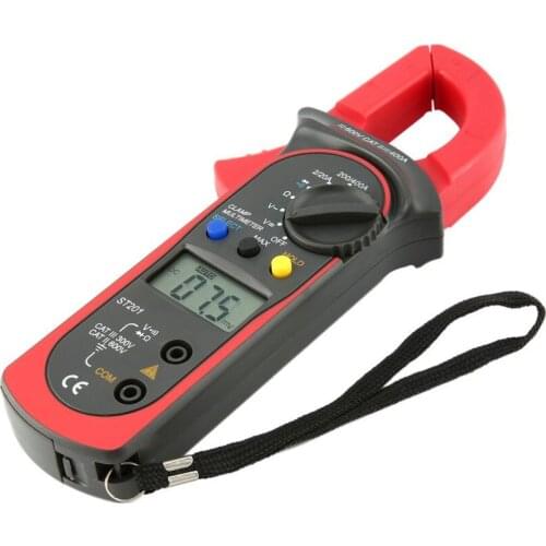 ST201 2000 Counts Digital Clamp Meter Digital Ammeter AC/DC Voltage Tester Resistor Diode Continuity Test Data Hold