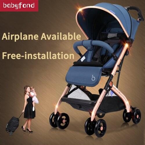 Babyfond 2 in 1 baby stroller folding portable light umbrella baby Pram four wheel kids car