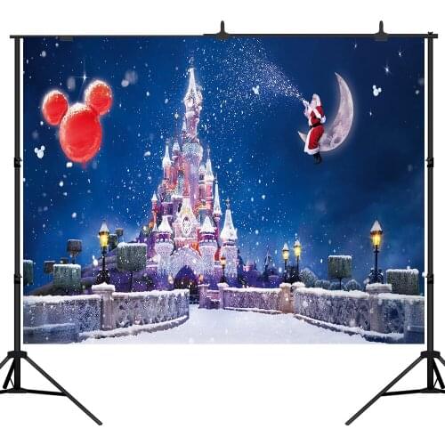 Lyavshi Winter Wonderland photography backdrops Christmas Balloons Castle Snowflake Santa Claus Photo Background Studio Props