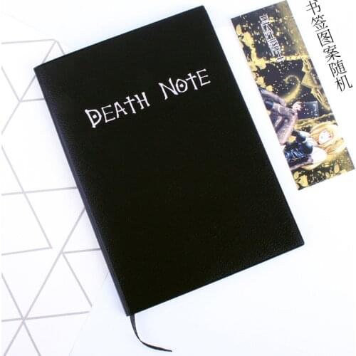Hot Black Book Anime Notebook Death Note book with Feather Pen Anime Cosplay Halloween Books for Men Children Write Homework Toy