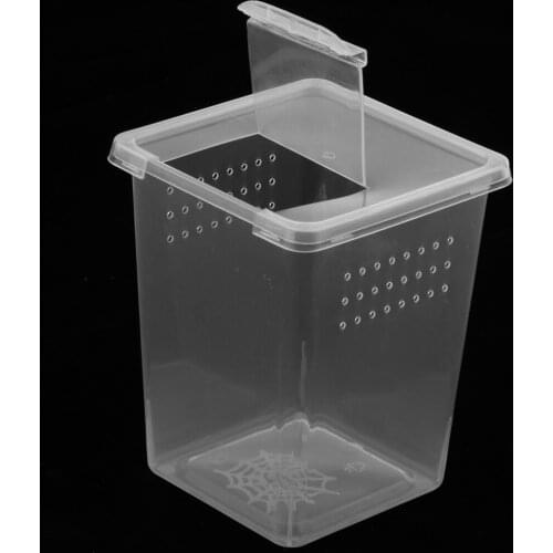 Reptile Spider Breeding Box High Grade Plastic Non-toxic Container Case Hatching Tank 8x8x11cm