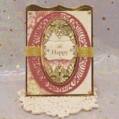 Tattered Lace Dies Oval Frame Metal Cutting Dies for Scrapbooking Album Paper Card Decoration Paper Embossing Die Cutting