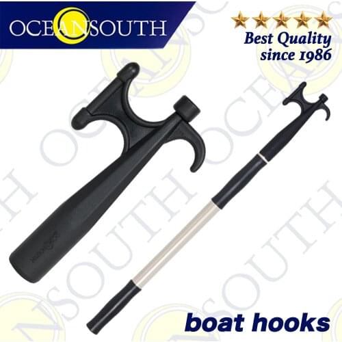 Oceansouth Boat Hooks Telescopic Powder Coated Aluminium Shaft High Strength Marine Canoe Yacht Fishing Accessories