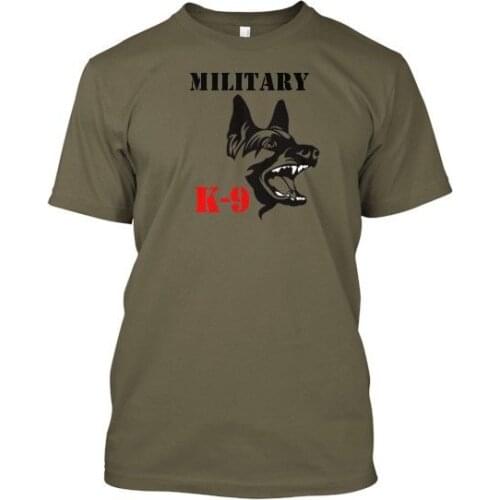 O-Neck Sunlight Men T-Shirt Military K9 T Shirt Summer Casual Man