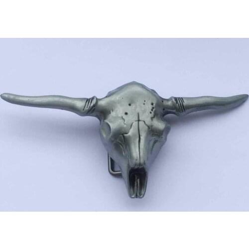 Bull Western Belt Buckle Silver Fashion Man Jeans Accessories For 4cm Wideth Belt