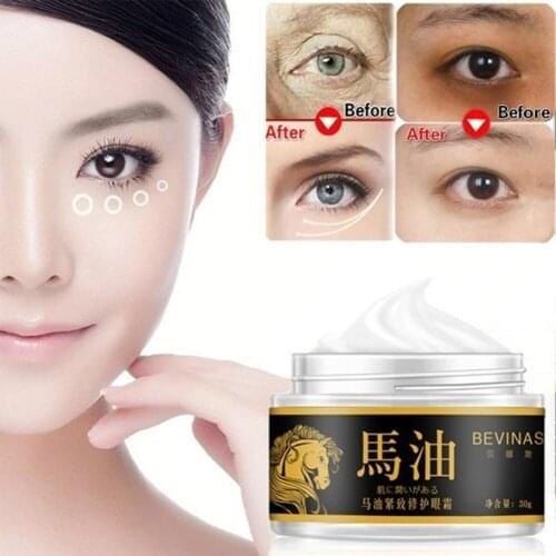 Eye Cream Anti-Wrinkle Anti-aging Whitening Skin Care Horse Oil Cream Lightens Dark Circles Under Eye Care Light in texture