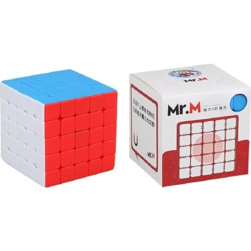 Sengso Shengshou Mr.M 5x5x5 Magnetic Cube 5x5 Mrm Speed Magic Puzzle Magnet Positioning Cubo Magico 5*5 Magnets Game Educational