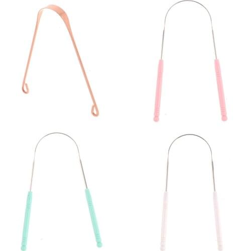Tongue Scraper Oral Tongue Cleaner Brush Fresh Breath Cleaning Tongue Toothbrush Oral Hygiene Care Tools
