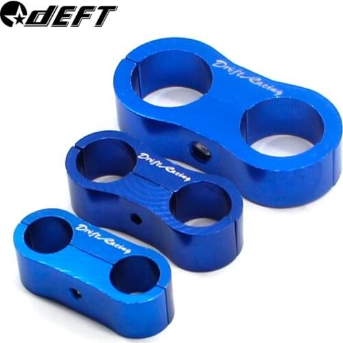 DEFT Stepped Billet Dual AN10 19MM /AN8 16MM /AN6 13MM /AN4 11MM Braided Hose Separator Clamp Cable Fastener