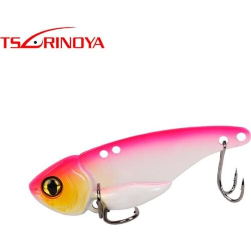 TSURINOYA VIB Bait 7g 10g Hard Metal Fishing Lure With Double Fishing Hooks Double Hole Fishing Wobbler Pesca Iscas Artificial