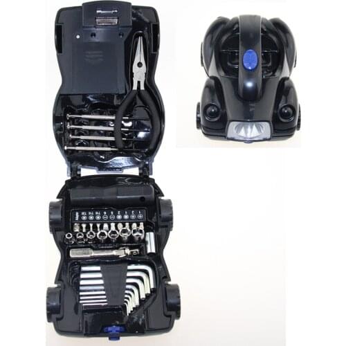 Creative flashlight car hardware tool set portable lamp tool set car-shaped flashlight household tool