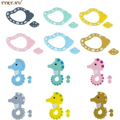 TYRY.HU 2pc/set Silicone Teether Baby Toy DIY Pacifier Chain Necklaces BPA Free Baby Teething Nursing Toy Pacifier Chain Gift