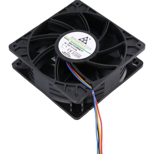 LESHP 7500RPM DC12V 5.0A Miner Cooling Fan for Antminer Bitmain S7 S9 4-Pin Connector Brushless Replacement Cooler Low Noise